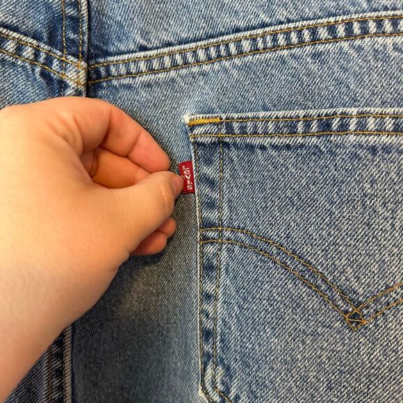 Levi’s Vintage 517 Boot Cut Denim Jeans Size 36x30 Frayed Hem Y2K Medium Wash - Picture 10 of 14